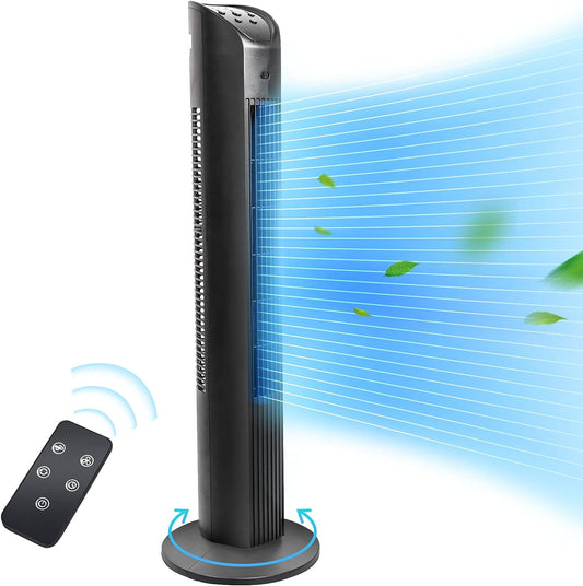 36 Large Outlet Oscillating Tower Fan with Remote Control