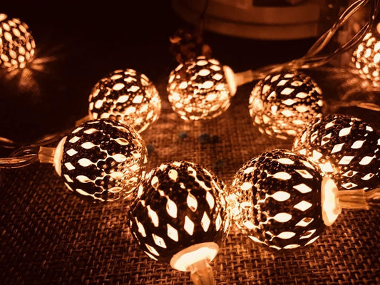 USB Moroccan Fairy Lights – 20 Warm White LEDs
