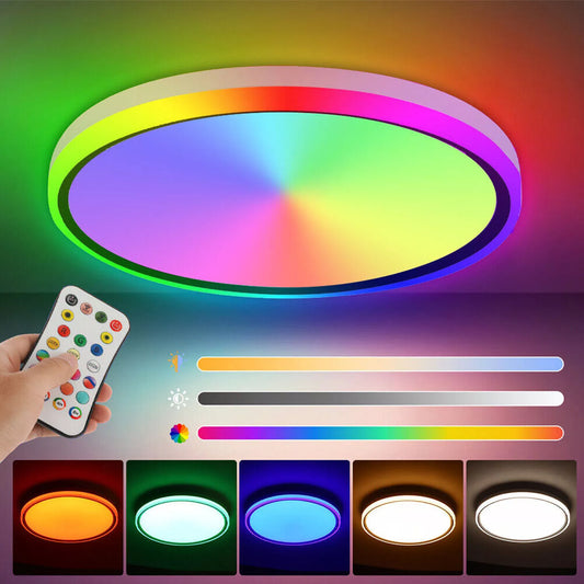 28W RGB LED Round Ceiling Light – Remote Control