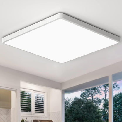 18W Square LED Ceiling Light – 1500LM. 5000K Daylight. IP54 Waterproof. Flush Mount Fixture (30cm) for Bathroom. Kitchen. or Bedroom