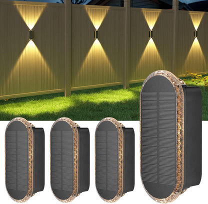 Solar Fence Lights – 4 Pack. 3 Color Options