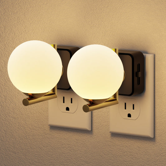 Plug-in Night Light white ball shaped lampshade
