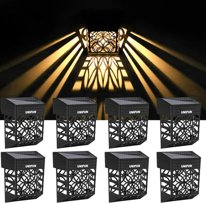 Solar Fence Lights 8 Pack – Outdoor Waterproof Decorative Garden