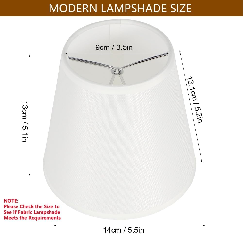 Set of 6 Clip-On Fabric Lampshades – Small E14 Light Shades