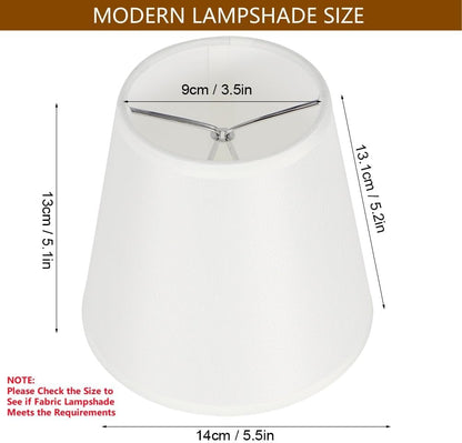 Set of 6 Clip-On Fabric Lampshades – Small E14 Light Shades