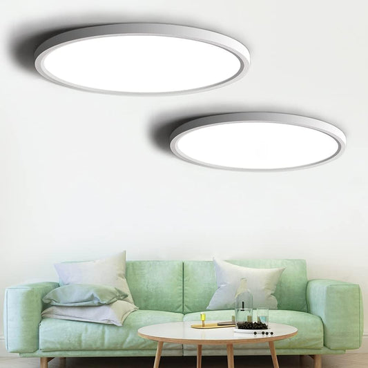 12 LED Ceiling Light – Ultra-Thin 24W Flush Mount. 2-Pack