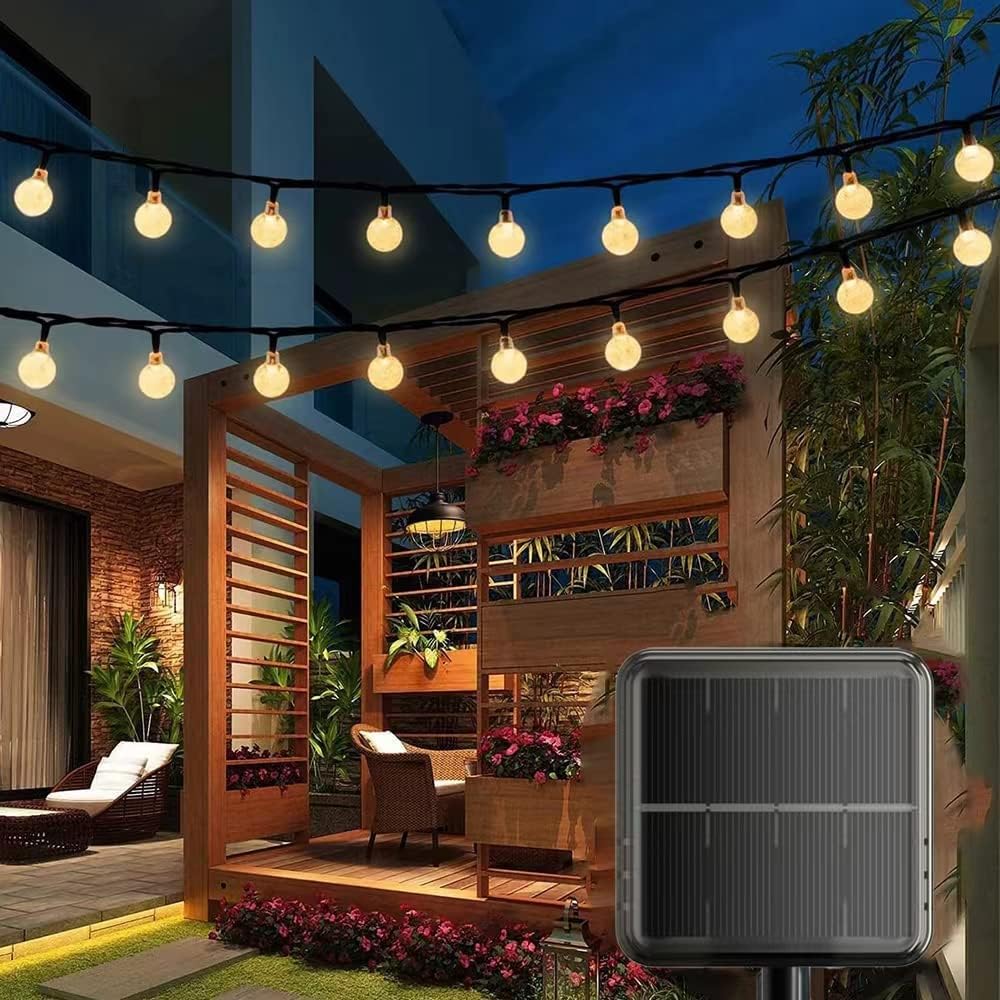 Solar Crystal Ball String Lights – 50 LED. 24FT. Waterproof