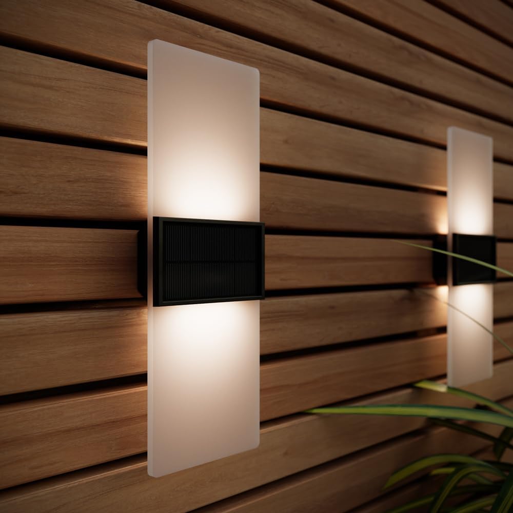 SolarCentre Gemini XL Outdoor Wall Lights. Set of 2. 27cm