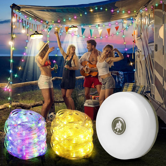 Retractable Camping String Lights. 32FT. 100 RGBW LEDs