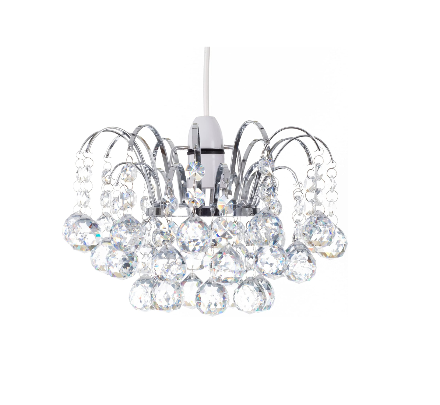 Crystal Faceted Oriel Light Shade. Crystal Chandelier. Ceiling Light Shade. Lamp Shade. Chandeliers Ceiling Light