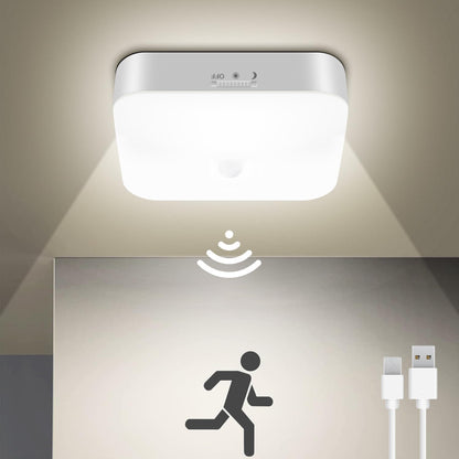 Rechargeable Motion Sensor Ceiling Light. 500LM. Waterproof LED