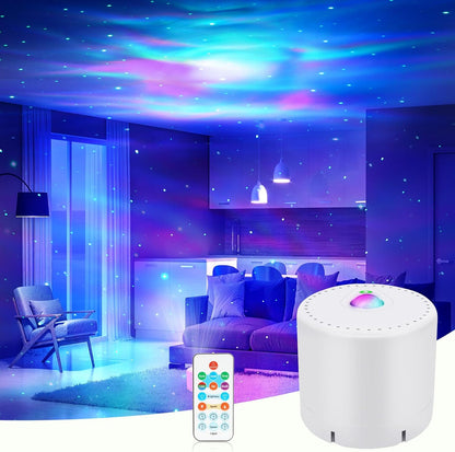 LED Galaxy Projector with Remote. Timer & Aurora Lights