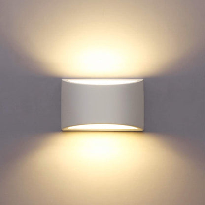 Modern White Plaster LED Wall Light – 7W G9 Bulb Included