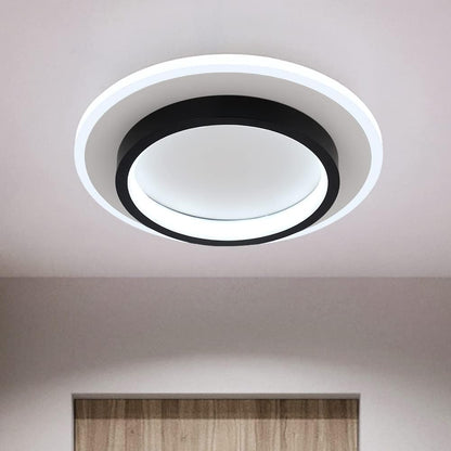 Modern Round LED Flush Mount Ceiling Light – Circle Flat Lamp for Hallway