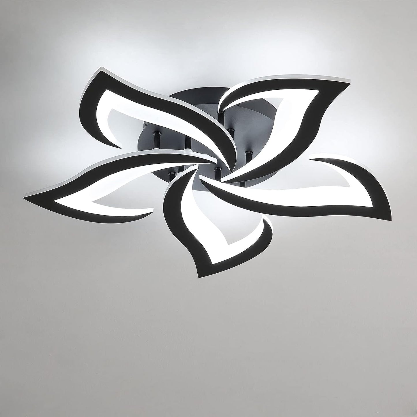 Modern Petal LED Ceiling Light – 60W Cool White Flush Mount Fixture