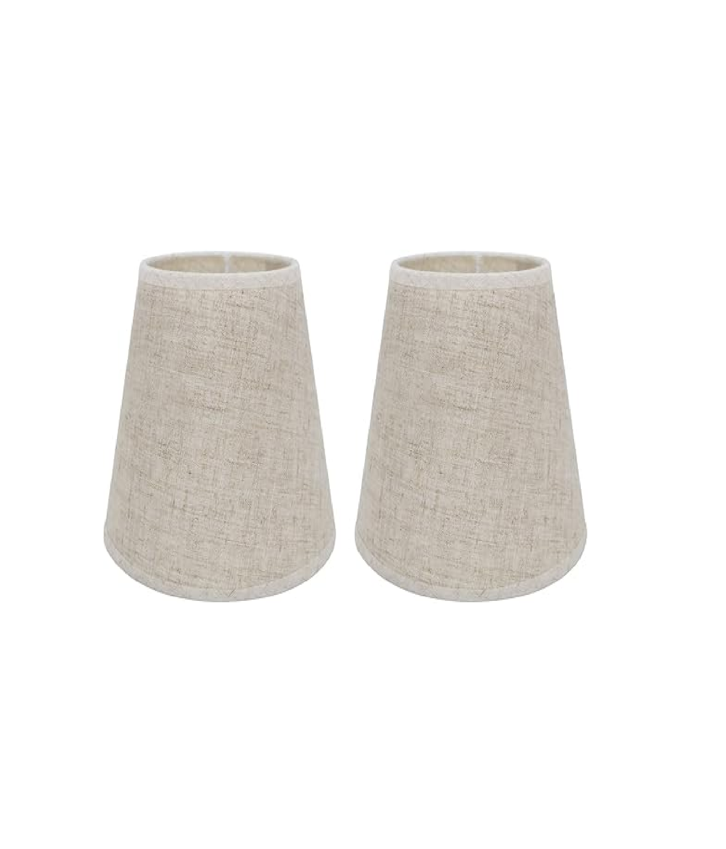 2 Pack Linen Lampshades – E14/E27 for Table & Wall Lamps