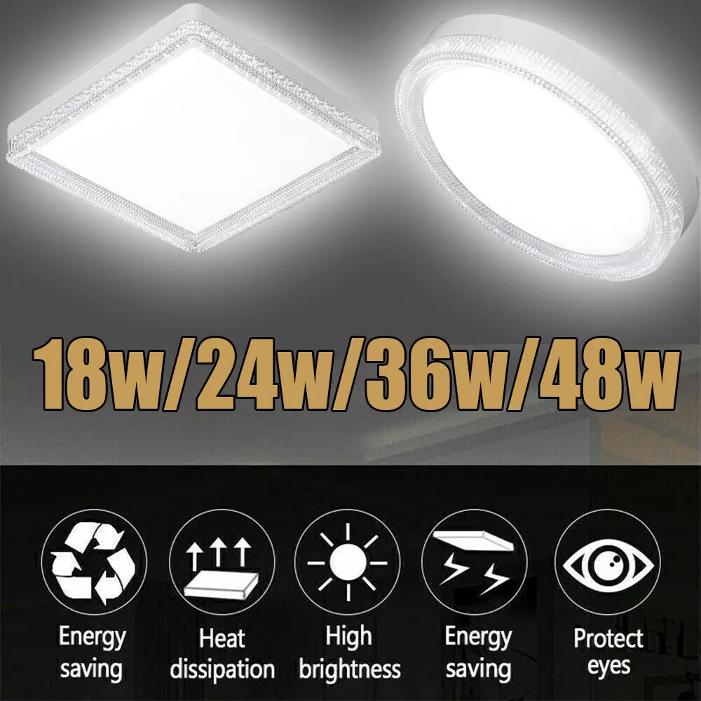 LED Round & Square Ceiling Light – 12W-48W. IP44