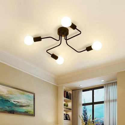 Sputnik Ceiling Light 8-Light Adjustable Modern Flush Mount