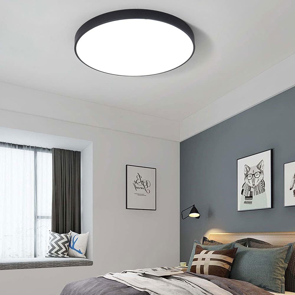 48W Black Round LED Ceiling Light – Stylish & Energy-Efficient Indoor Lighting