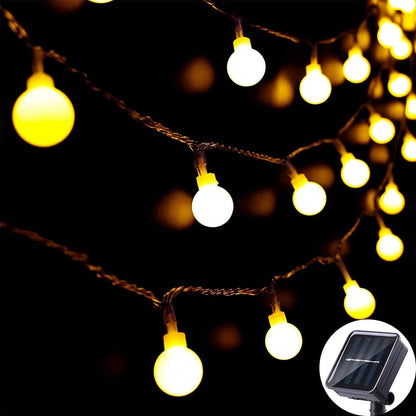 60 LED Solar Globe Fairy Lights – Warm White. Waterproof