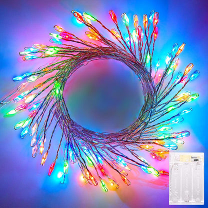 2 Pack Battery Fairy Lights. 5ft 60 LED Multicolor