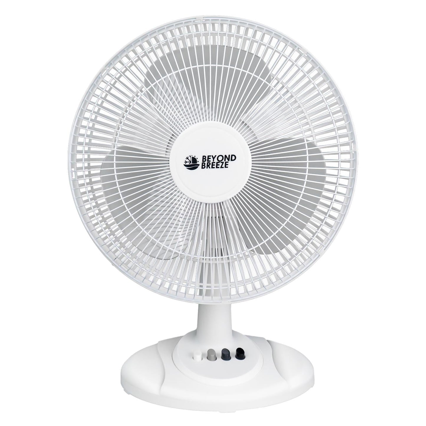 Concise Oscillating Table Fan with Flexible Tilt & Safety Grill