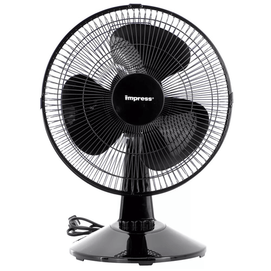 Impress 12-Inch 3-Speed Oscillating Desk and Table Fan