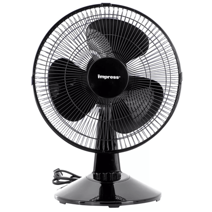 Impress 12-Inch 3-Speed Oscillating Desk and Table Fan