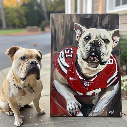 Rugby Player Pet Texture Portrait