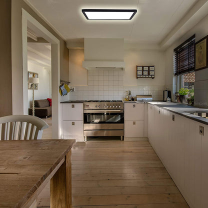 Flush Mount Square Black LED Ceiling Light