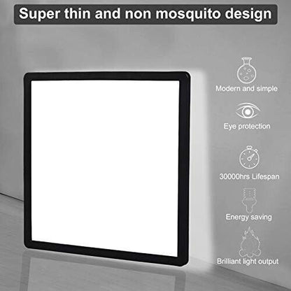 Flush Mount Square Black LED Ceiling Light