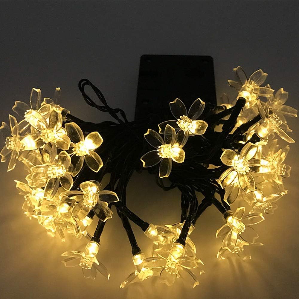 Solar Flower String Lights – 6.5m (21ft). 30 LED Warm White
