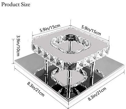 Modern LED 3-Ring Crystal Chandelier Light for Home Décor