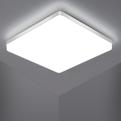 Square LED Ceiling Light. 4320lm. 6000K Daylight White. IP44 Waterproof. Energy-Saving Light for Bathroom. Kitchen. Bedroom. Office