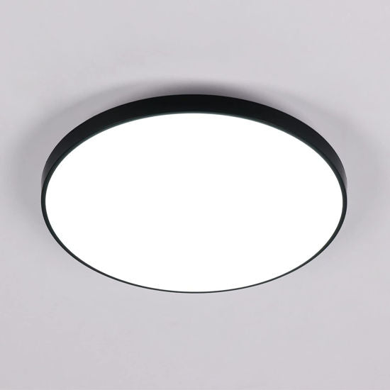 24W Ultra-Thin LED Ceiling Light with Dimmable 2000K Backlight. Warm Night Light & Timer. Modern 12 Inch Round Flush Mount for Bedroom Living Room Kitchen