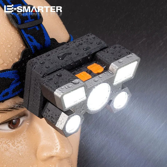 Super Bright Rechargeable Long Head-Mounted LED Miners Lamp Flashlight