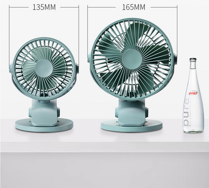 USB Small Fan Large Wind Silent Desktop Pinch Fan Student Dormitory Bed Office Charging Mini Clip Fan Wall Mounted