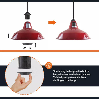 Pendant Light Fitting Set with E27 Holder. Ceiling Rose & Hanging Suspension Kit
