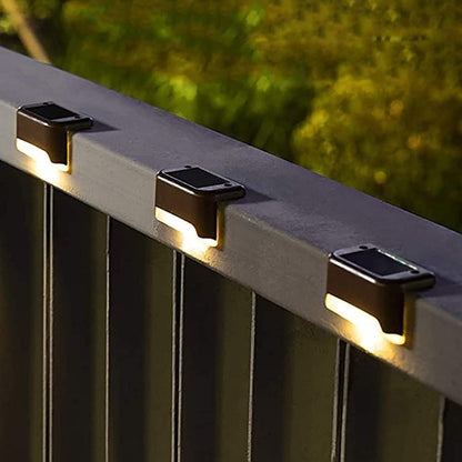 Solar Deck Lights 12 Pack – Outdoor Waterproof LED Step Lights (Warm White. Brown)