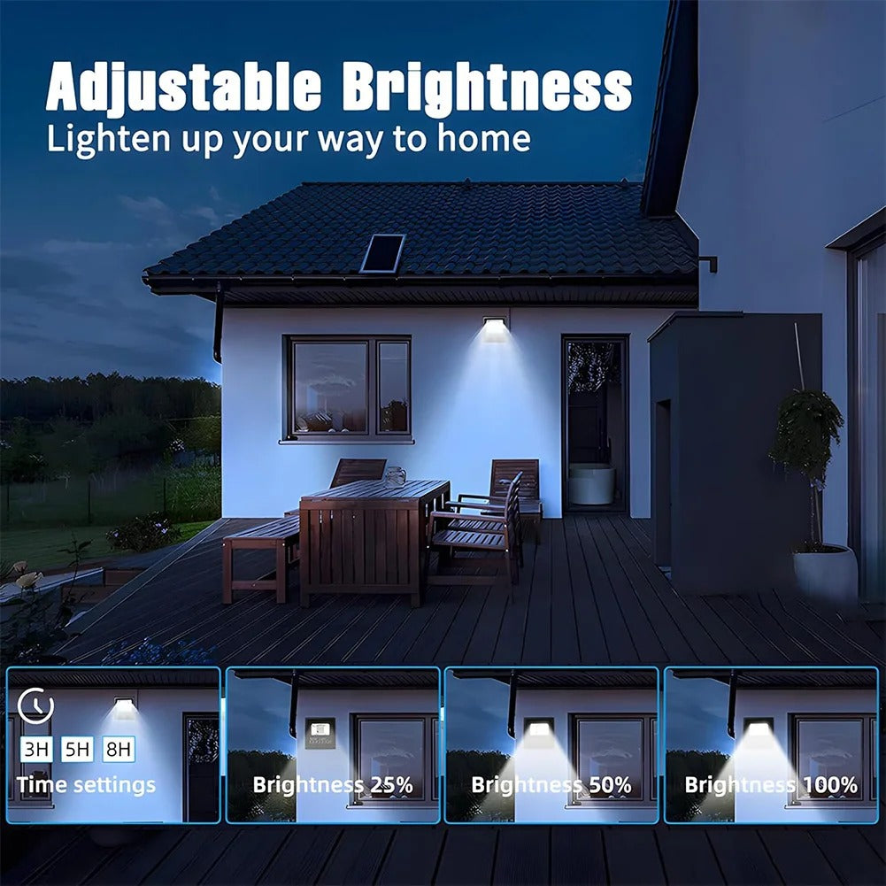 Solar LED Flood Light 100W Spotlight IP65 Waterproof with Remote Control & Adjustable for Outdoor