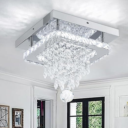 Modern LED 3-Ring Crystal Chandelier Light for Home Décor