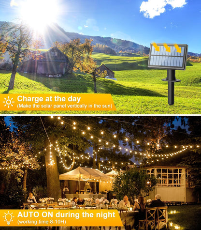 50FT Solar String Lights