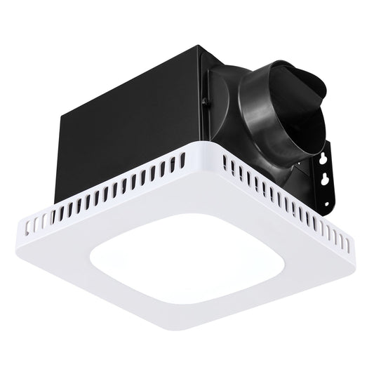 Bathroom Exhaust Fan with LED Light and Adjustable Color Temperatures