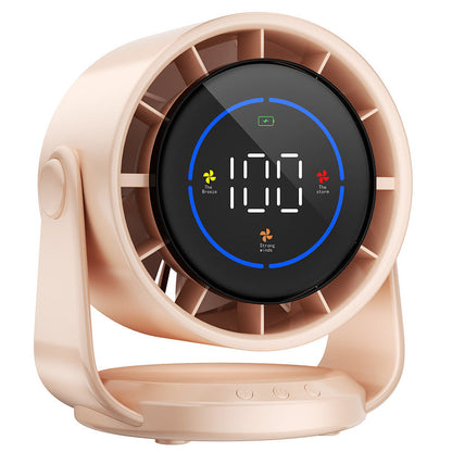 2025 New 100-Speed High - Speed Circulating Fan for Home. 6 - Inch Charging Digital Display. Turbo Desktop Electric Fan