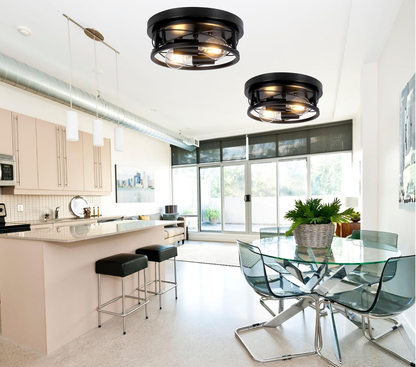 Round Black Ceiling Light. 2-Way Ceiling Lights with E27 Flush Light Fittings Ceilings. Ceiling Lighting for Chandeliers Ceiling Light. Ceiling Lights Living Room