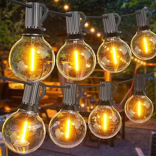 100FT Outdoor LED String Lights. Waterproof. 52 Bulbs
