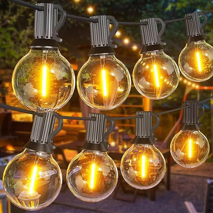 100FT Outdoor LED String Lights. Waterproof. 52 Bulbs