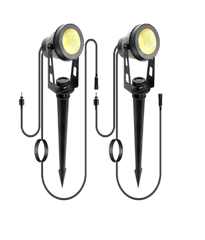 18 W Mains Powered Garden Spotlights – 6 Warm-White LEDs