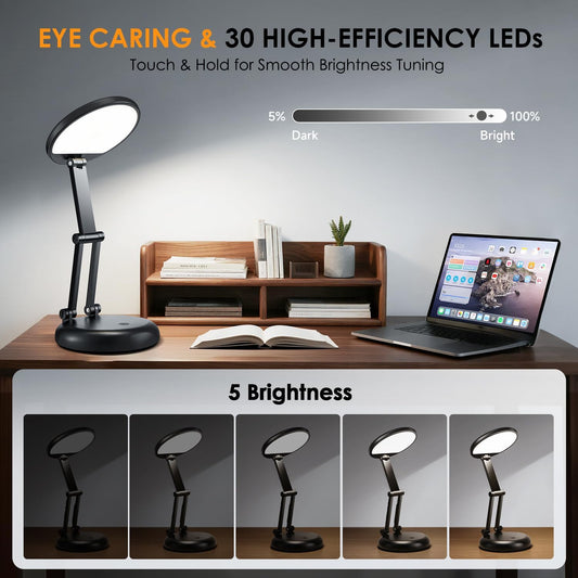 Rechargeable LED Desk Lamp. Dimmable Touch Control Light