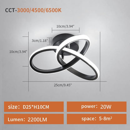 20W Dimmable LED Ceiling Light – Modern Lamp for Bedroom. Kitchen & Office